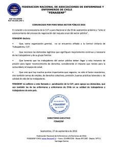 Comunicado por Paro CUT 29 de septiembre